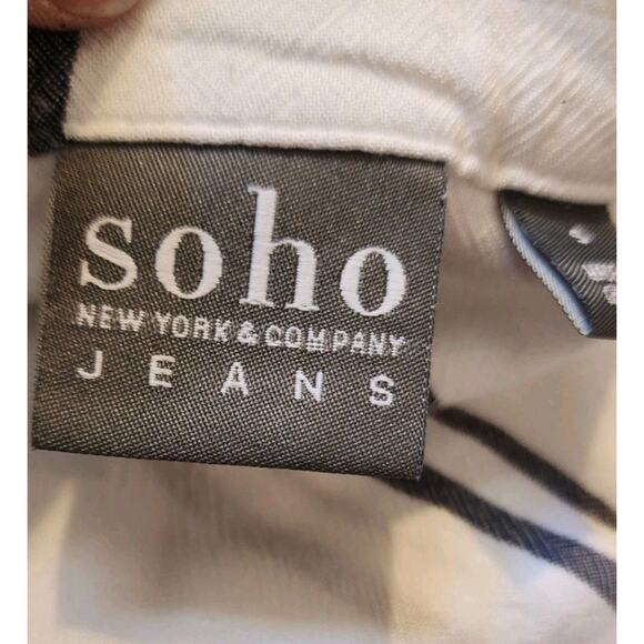 Women's Small High Vibrations casual-chic Stripe Mini Shirt Dress By Soho - Picture 3 of 16